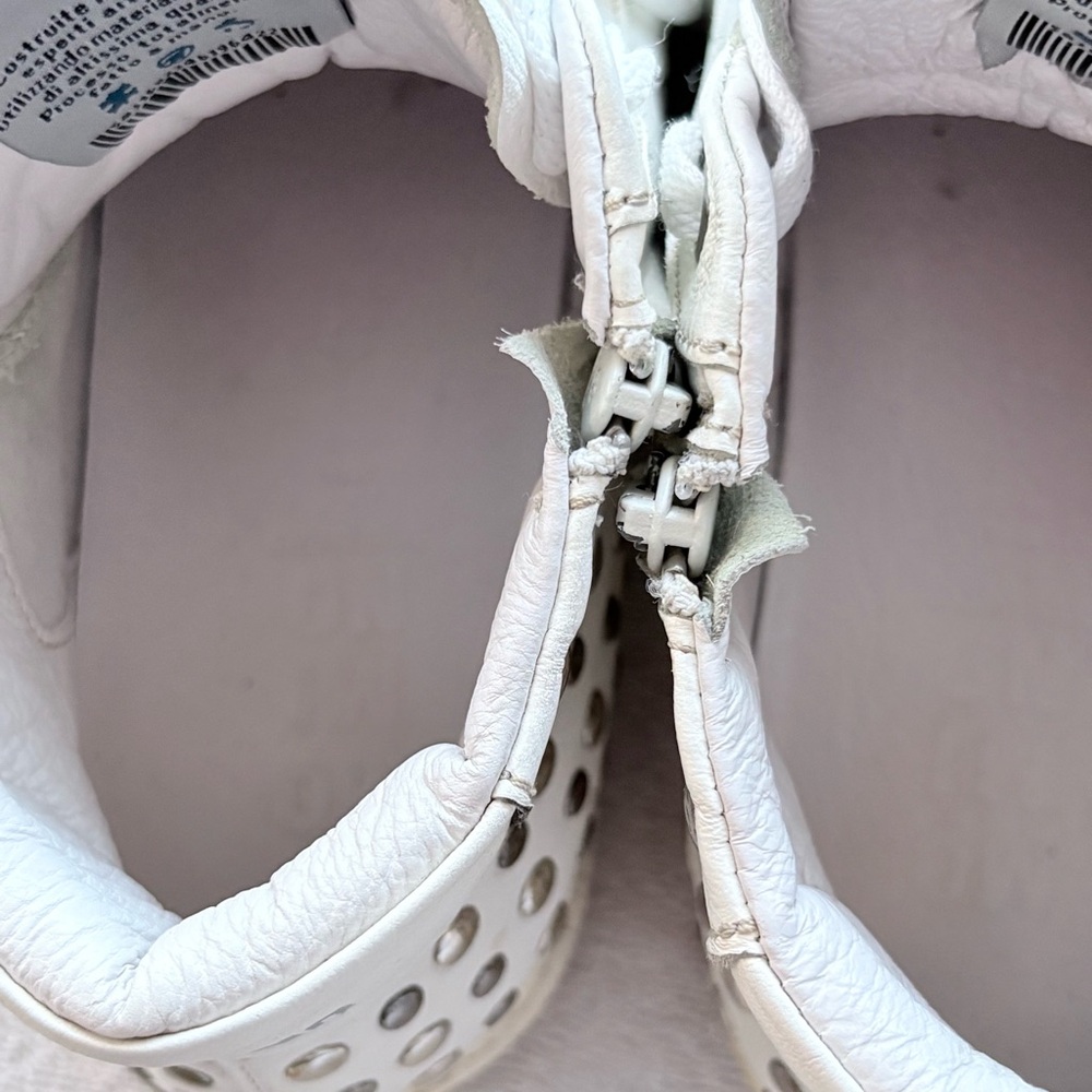 Momino Made in Italy High-Top White Studded Leather Women's Sneakers Size 38 IT - Picture 7 of 11